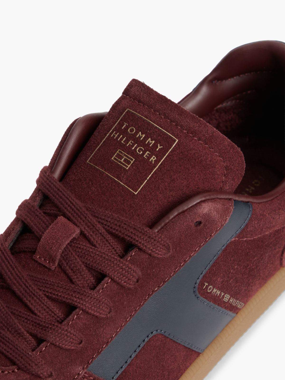 TH Tribeca Suede Mixed Texture Trainers — Red