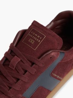 TH Tribeca Suede Mixed Texture Trainers — Red 6