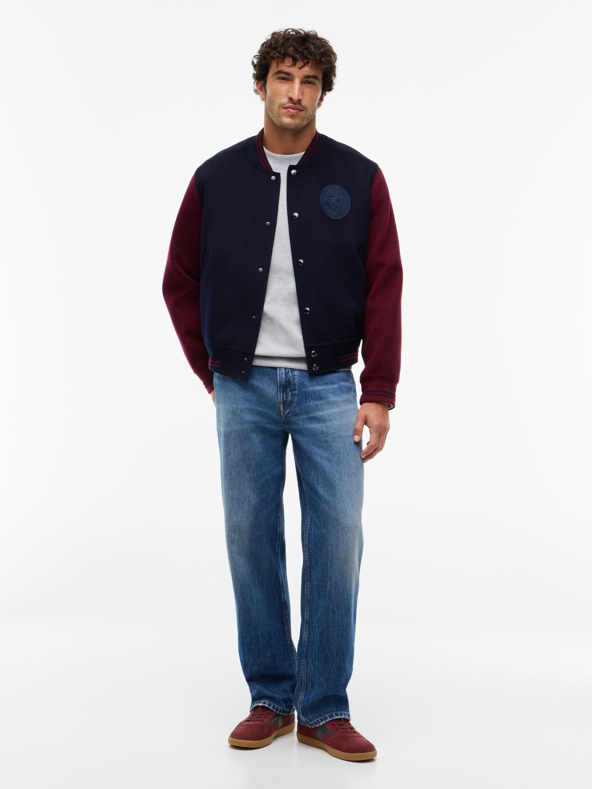 TH Tribeca Suede Mixed Texture Trainers — Red