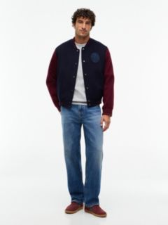 TH Tribeca Suede Mixed Texture Trainers — Red 8