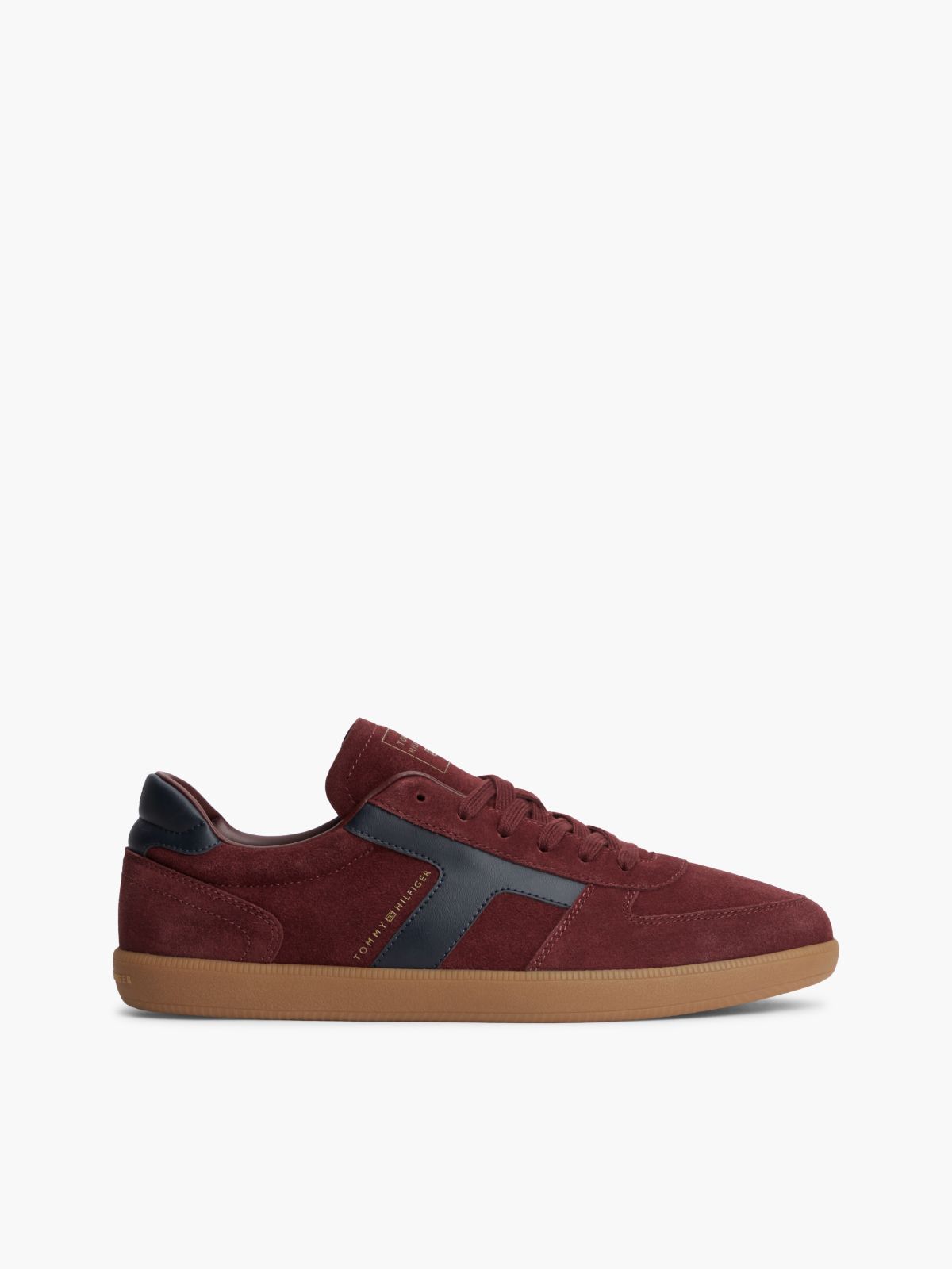 TH Tribeca Suede Mixed Texture Trainers — Red