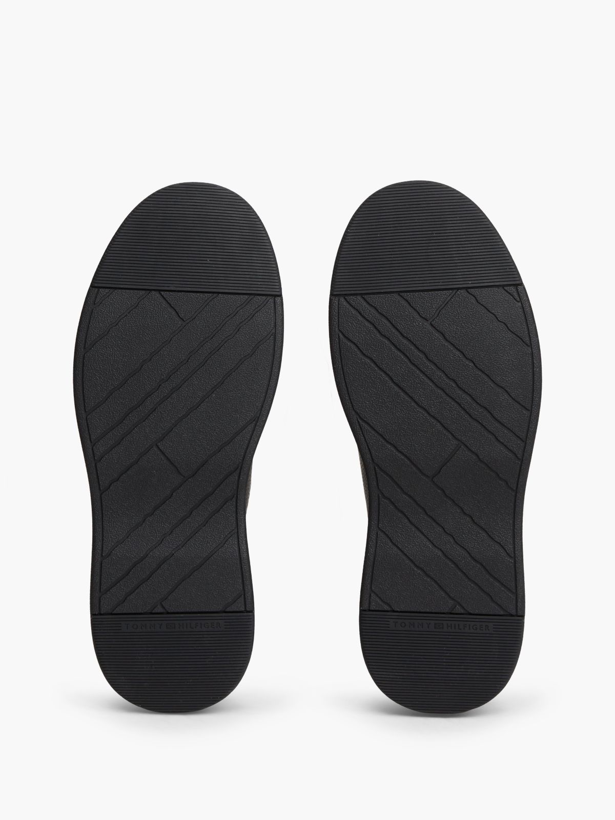 Leather Textured Lace-Up Moc Toe Loafers — Black