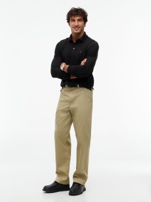 black leather textured lace-up moc toe loafers for men tommy hilfiger
