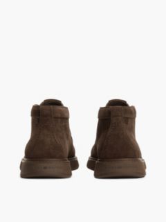 Suede Flag Plaque Chukka Boots — Brown 4