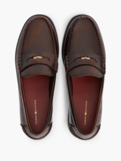 New York Label Loafer aus Narbenleder — Brown 3