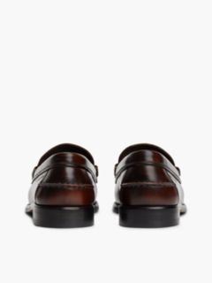 New York Label Loafer aus Narbenleder — Brown 4
