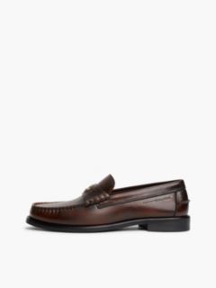 New York Label Loafer aus Narbenleder — Brown 7