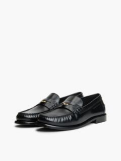 New York Label Loafer aus Narbenleder — Black 2