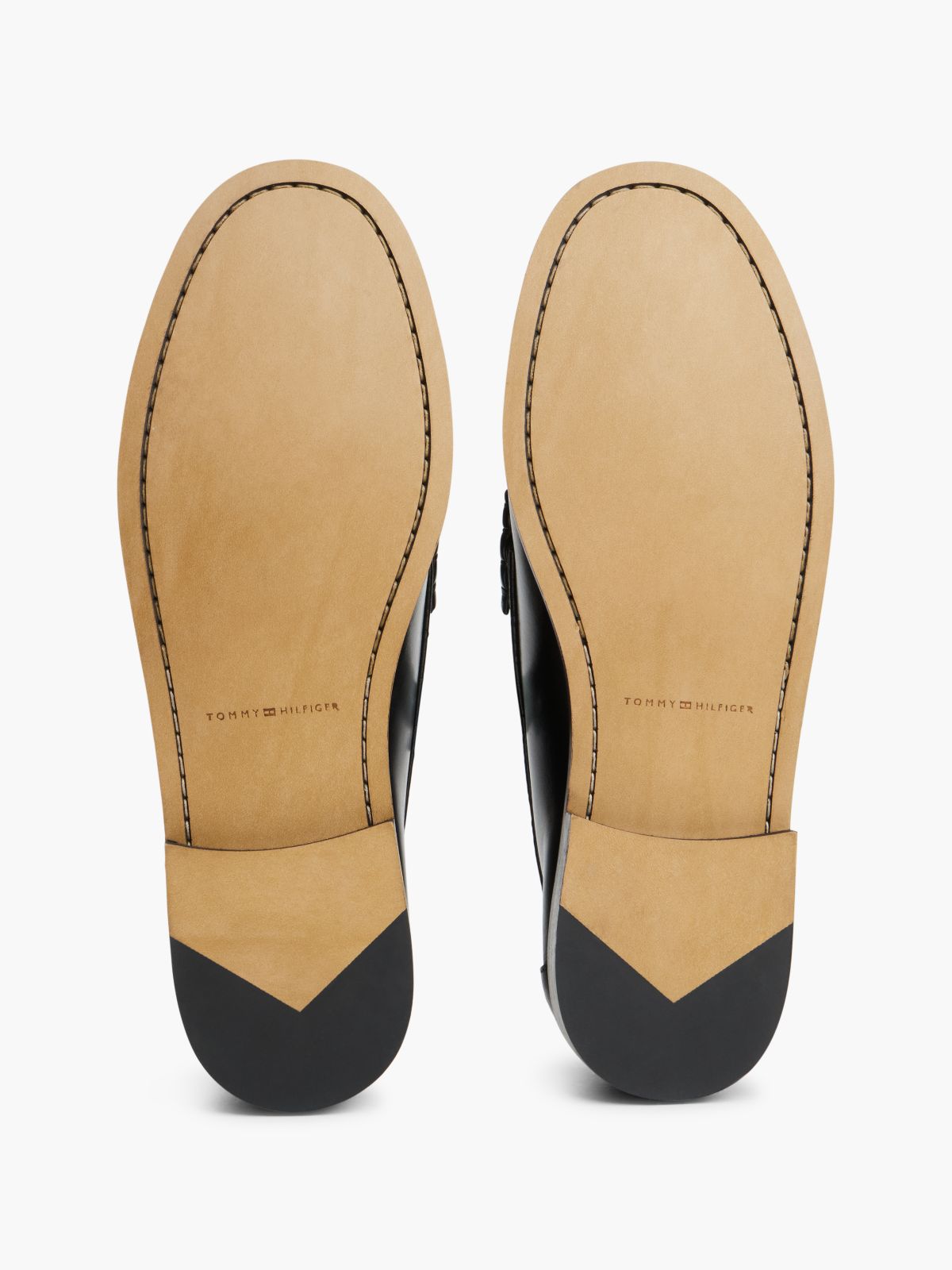 New York Label Loafer aus Narbenleder — Black