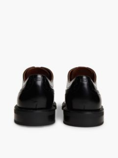 Leather Lace-Up Brogue Shoes — Black 4