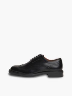 Leather Lace-Up Brogue Shoes — Black 7