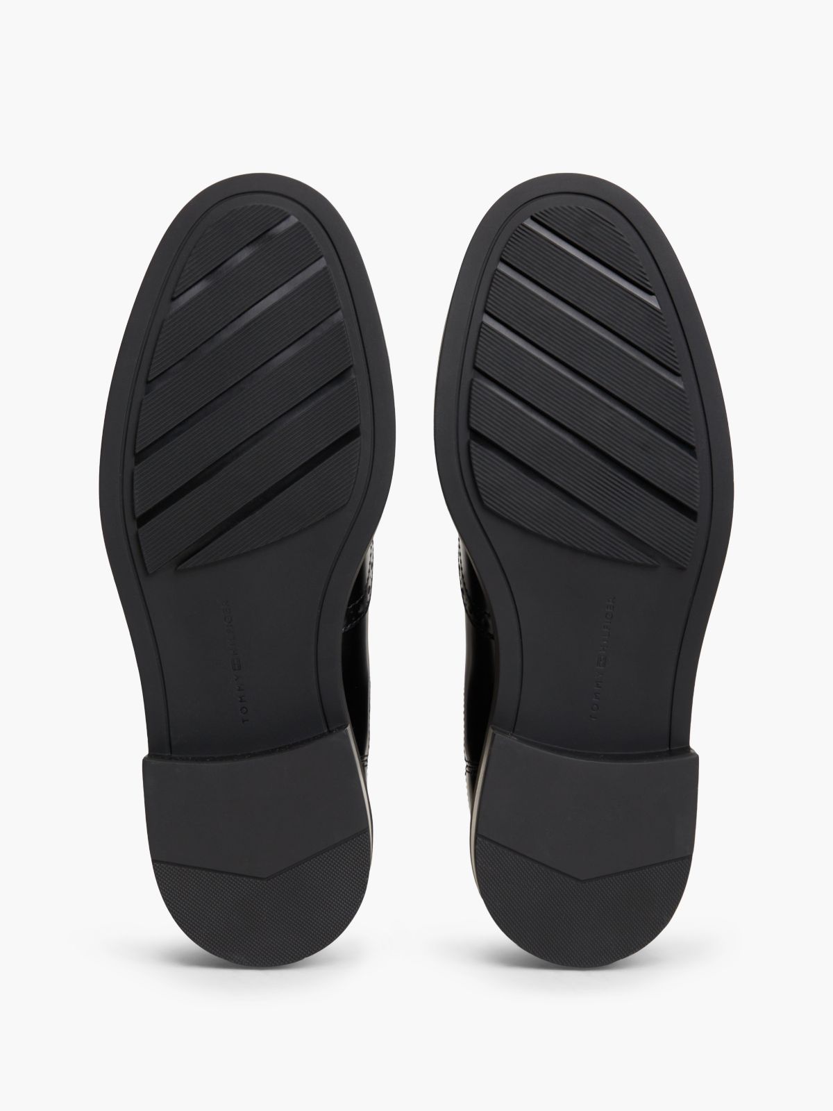 Leather Brogue Chelsea Boots — Black