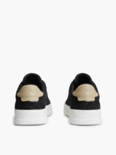 TH Monogram Suede Court Trainers — Black 4