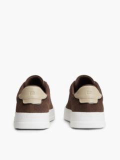 TH Monogram Suede Court Trainers — Brown 4