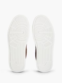 TH Monogram Suede Court Trainers — Brown 5