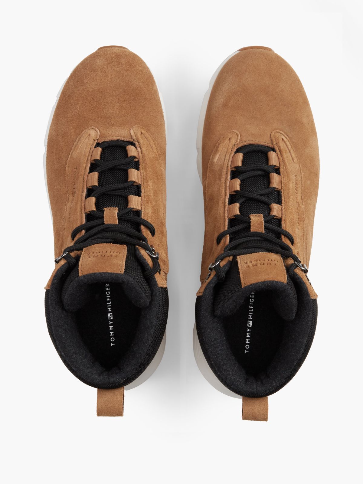 Suede Warm Lining Hybrid Chukka Boots — Brown