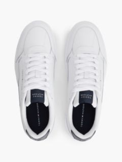 Global Stripe Basketball Trainers With Leather — White 3