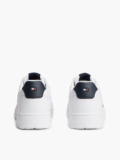 Global Stripe Basketball Trainers With Leather — White 4