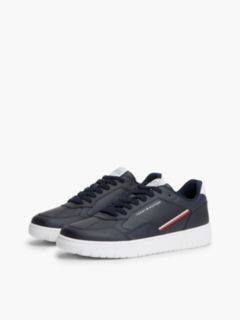 Global Stripe Basketball Trainers With Leather — Blue 2