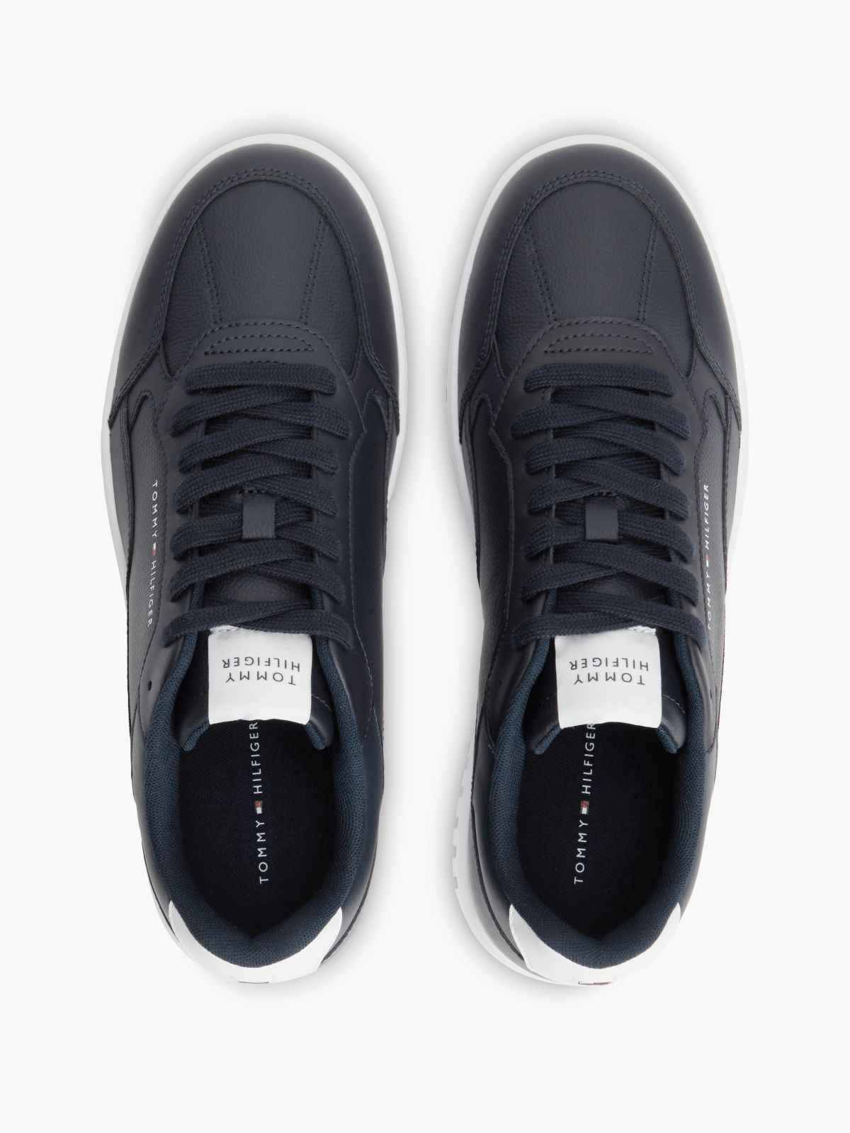 Global Stripe Basketball Trainers With Leather — Blue
