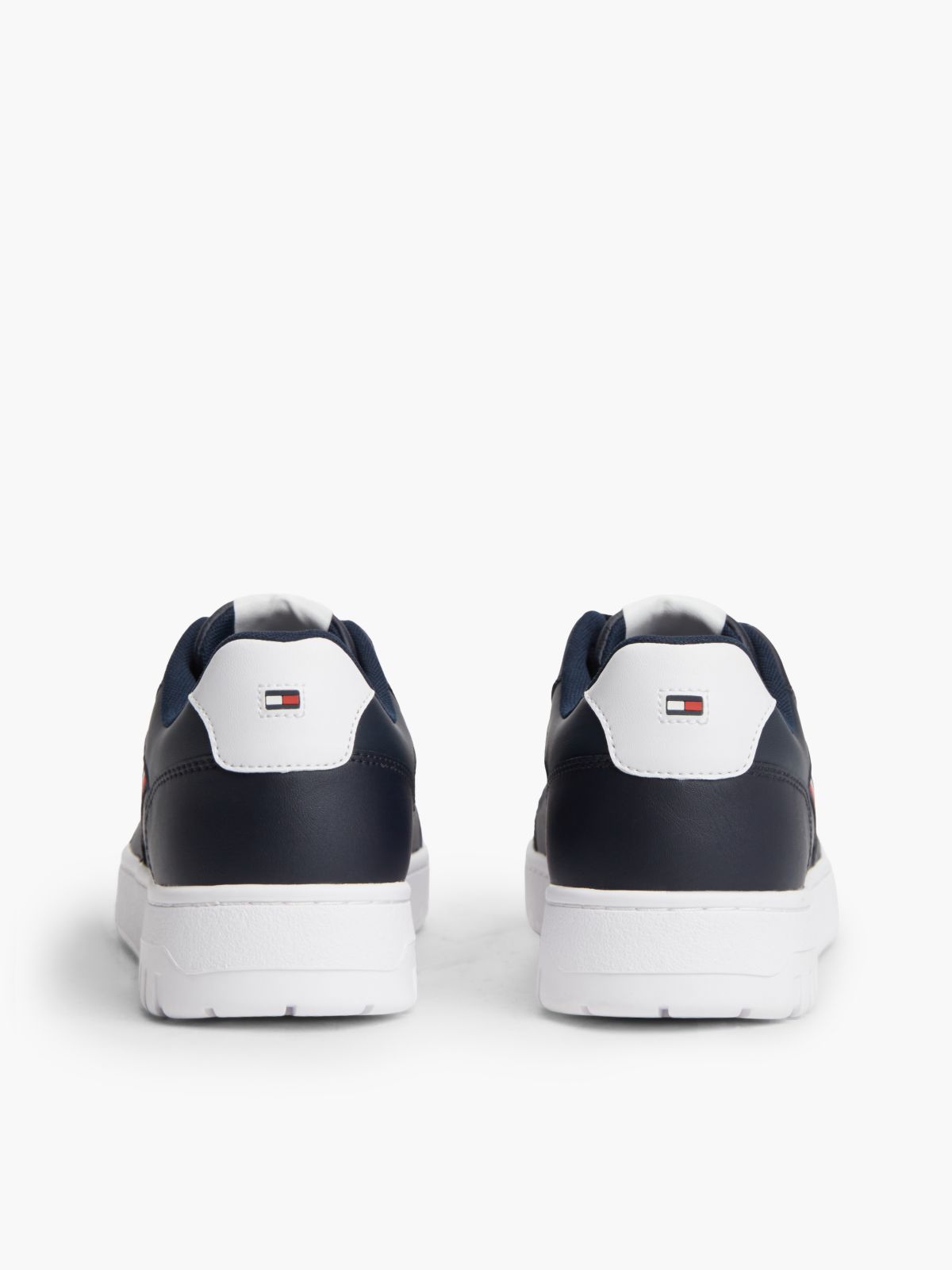 Global Stripe Basketball Trainers With Leather — Blue