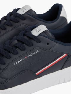 Global Stripe Basketball Trainers With Leather — Blue 6