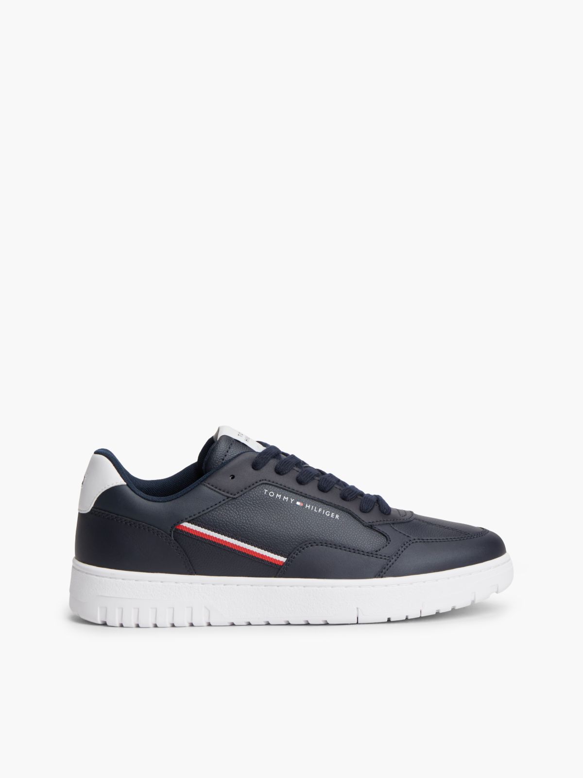 Global Stripe Basketball Trainers With Leather — Blue