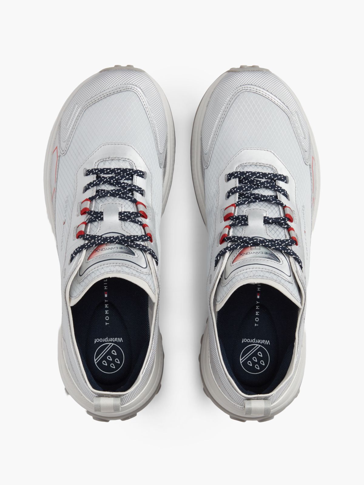 The Canyon Waterproof Metallic Trainers — Grey