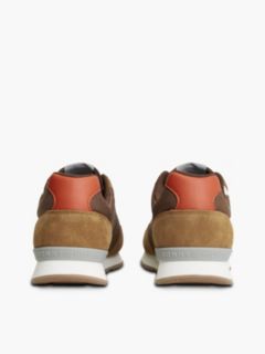 Suede Mixed Texture Trainers — Brown 4