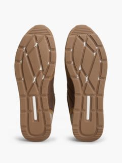 Suede Mixed Texture Trainers — Brown 5