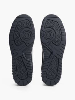 Leather Mixed Texture Basketball Trainers — Blue 5