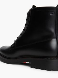 Leather Cleat Zip-Up Mid Boots — Black 6