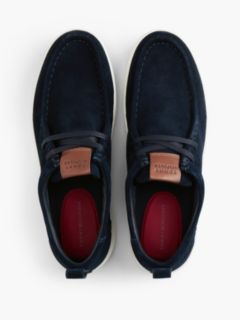 Lightweight Suede Moc Toe Shoes — Blue 3