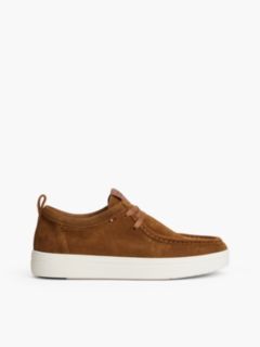 Lightweight Suede Moc Toe Shoes — Brown 1