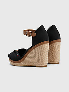 Mujer Zapatos de Tacones de Sandalias con cuña Cuñas con puntera abierta Tommy Hilfiger de Cuero de color Neutro 