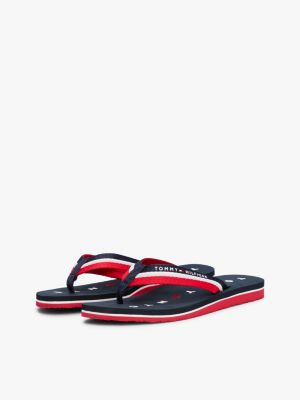 blau webbing beach sandals für damen - tommy hilfiger