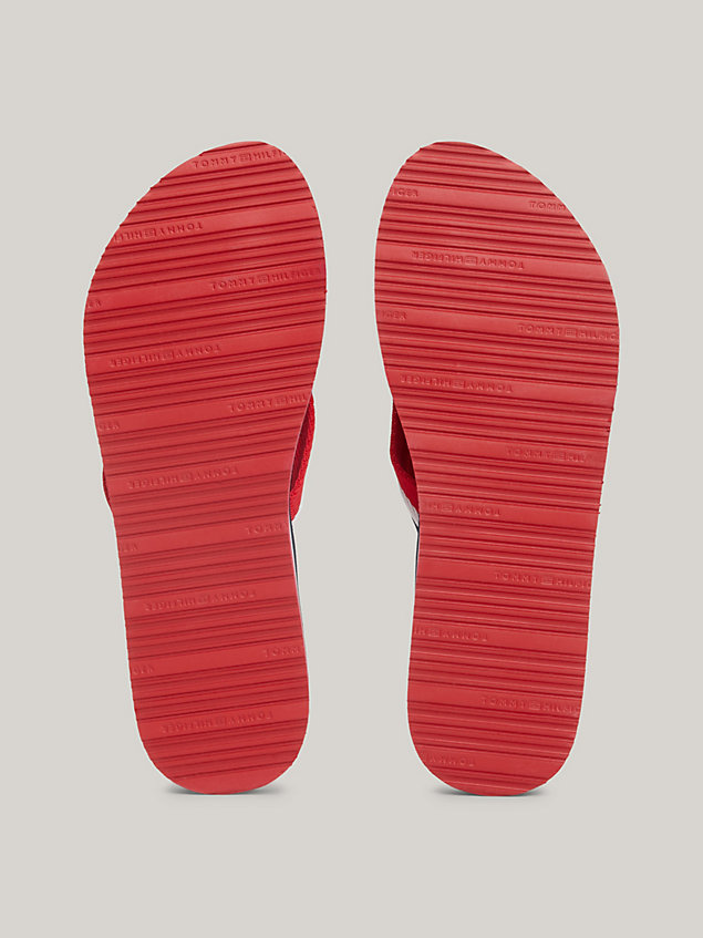 blue webbing beach sandals voor dames - tommy hilfiger