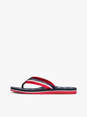 blau webbing beach sandals für damen - tommy hilfiger