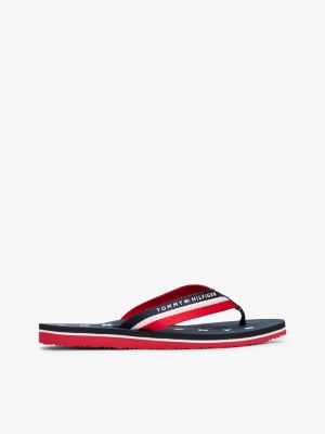 blue webbing beach sandals für damen - tommy hilfiger