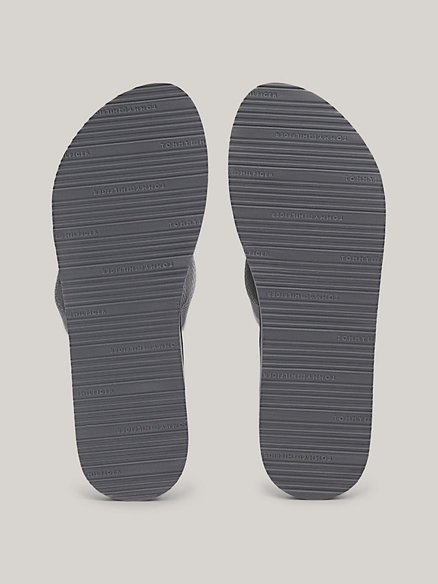 black webbing beach sandals voor dames - tommy hilfiger