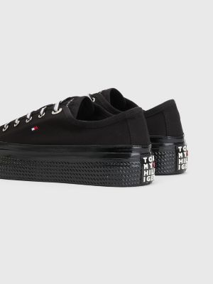 essential vulcanised leather trainers