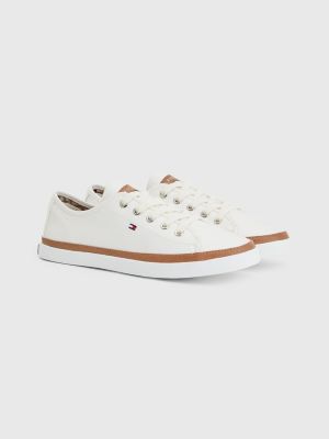 womens tommy hilfiger white trainers