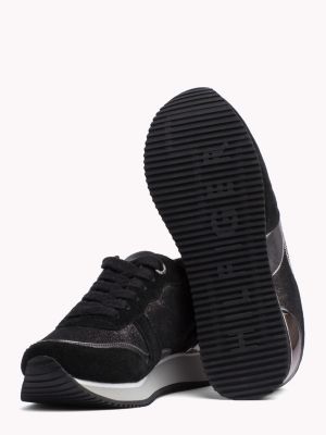 tommy hilfiger black trainers ladies