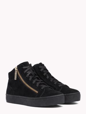 tommy hilfiger black trainers ladies