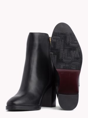 Tommy Hilfiger Black Polyurethane Women Stivaletto