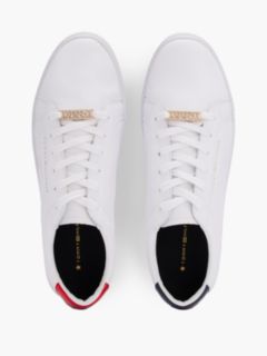 Metallic Back Lace-Up Trainers — White 3