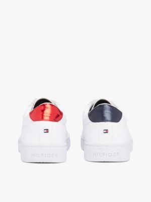 tommy embossed leather trainers