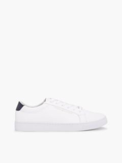 Metallic Back Lace-Up Trainers — White 1