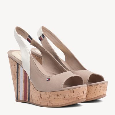 tommy hilfiger slingback wedges