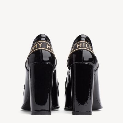 Iconic Patent High Heel Loafers | BLACK 